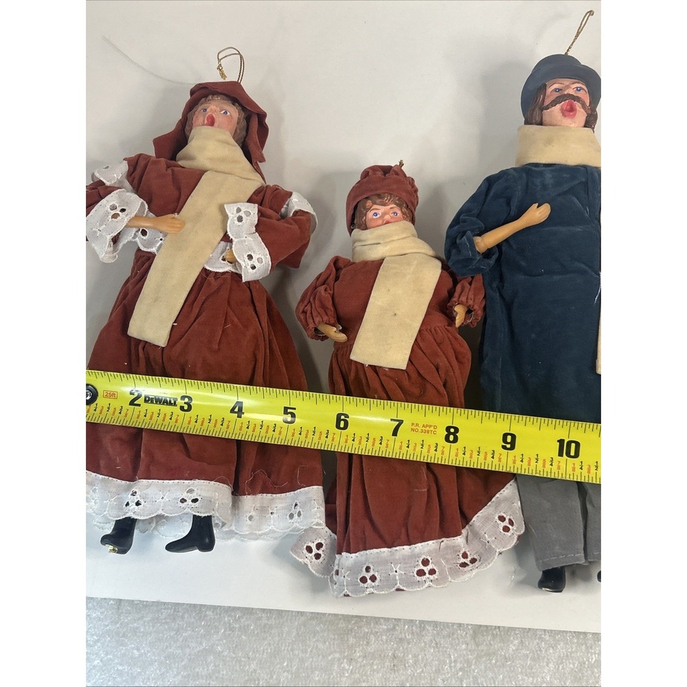 Hanging Christmas Carollers Figures Vintage Taiwan‎ Missing Songbooks Read - Picture 12 of 12